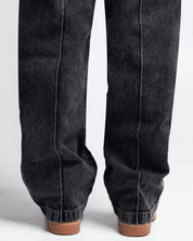 Pintuck Denim Pant Negro