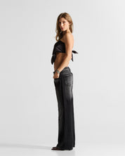 Low Rise Jean Negro Mujer