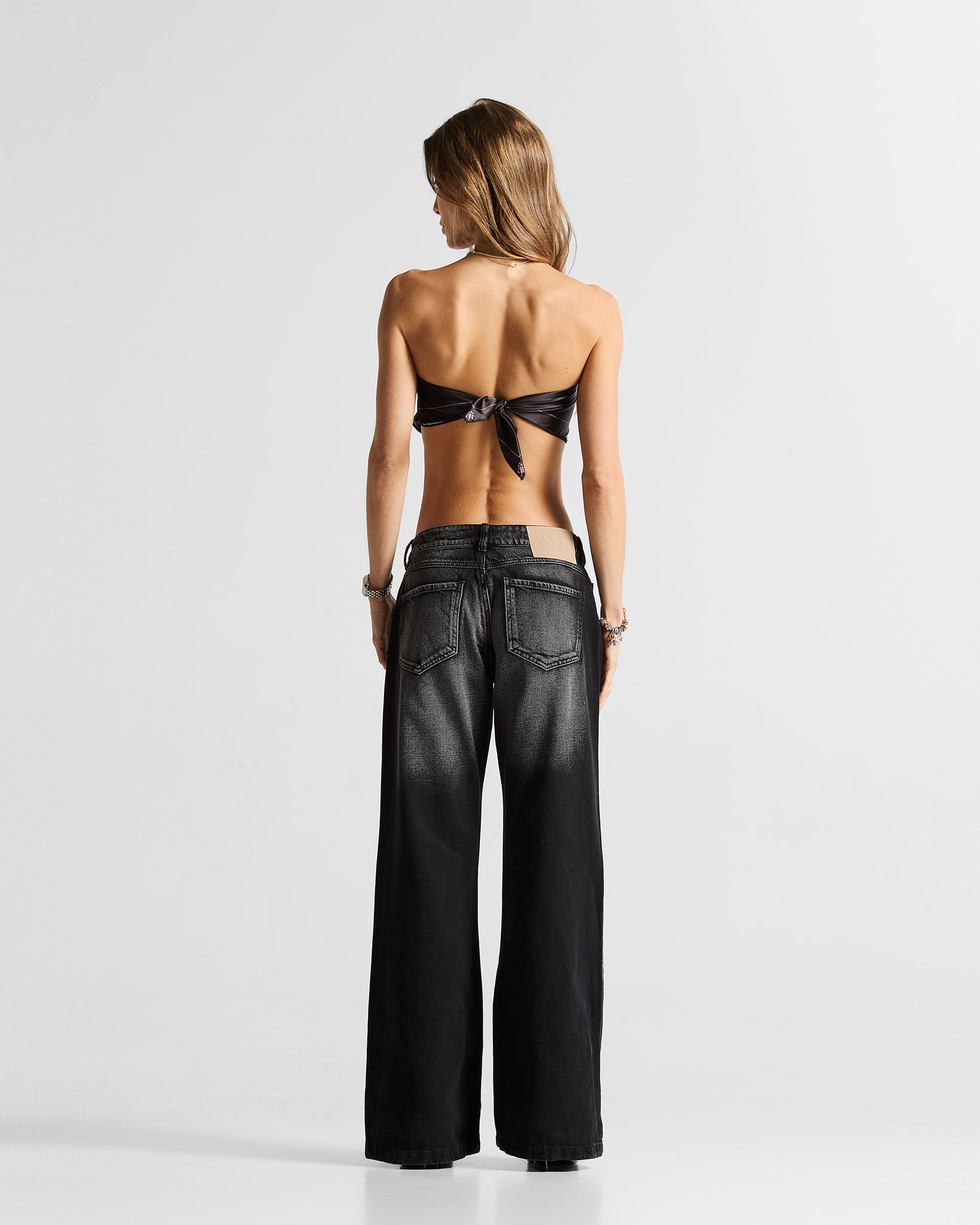Low Rise Jean Negro Mujer