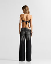 Low Rise Jean Negro Mujer