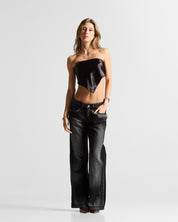 Low Rise Jean Negro Mujer