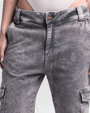 Jean Cargo Dirty Gris