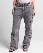 Jean Cargo Dirty Gris