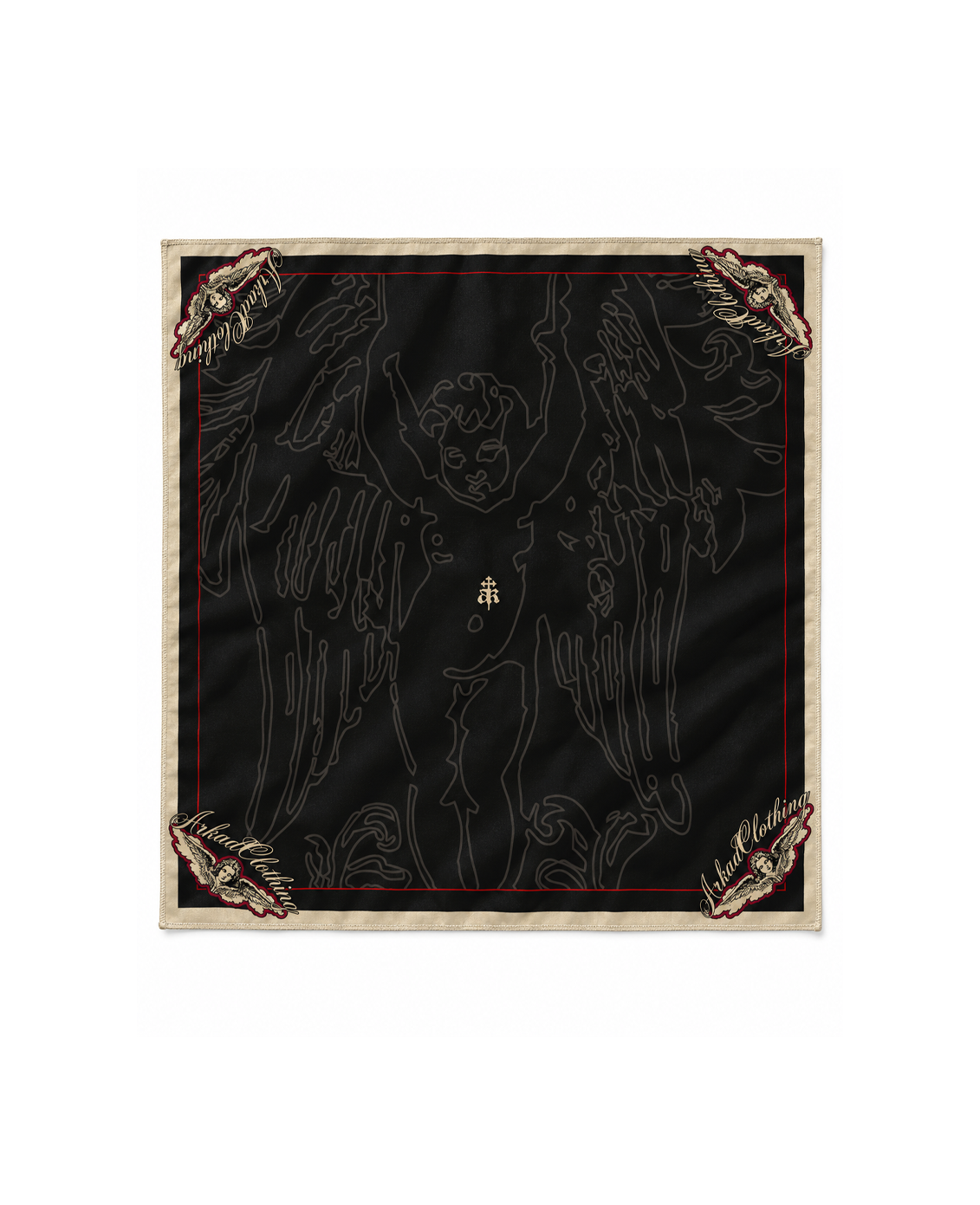 Bandana Negra Con Beige Angeles