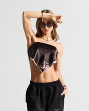 Bandana Negra Con Beige Angeles