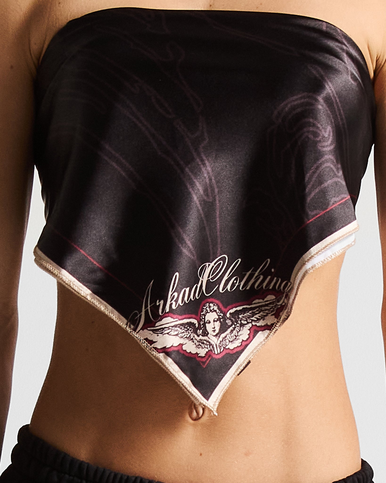 Bandana Negra Con Beige Angeles