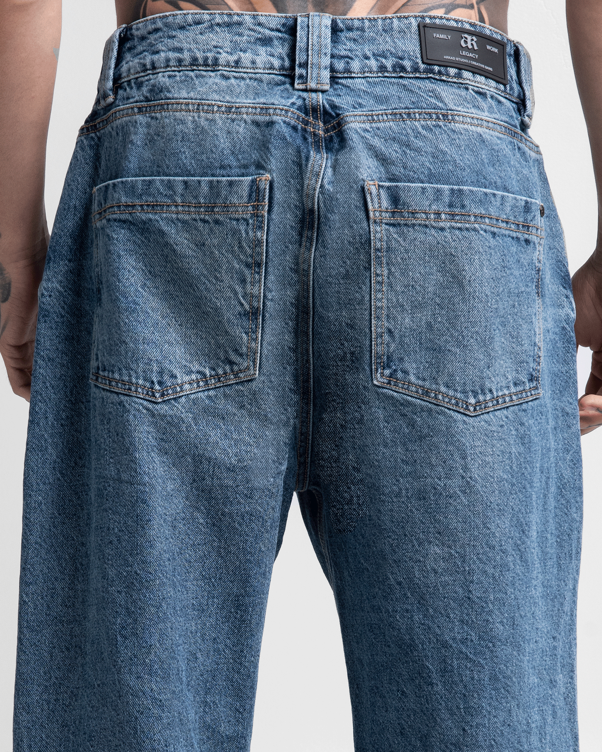 Denim Pant Azul Oscuro Destroyed
