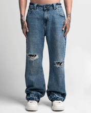Denim Pant Azul Oscuro Destroyed