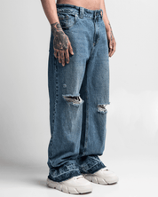 Denim Pant Azul Oscuro Destroyed