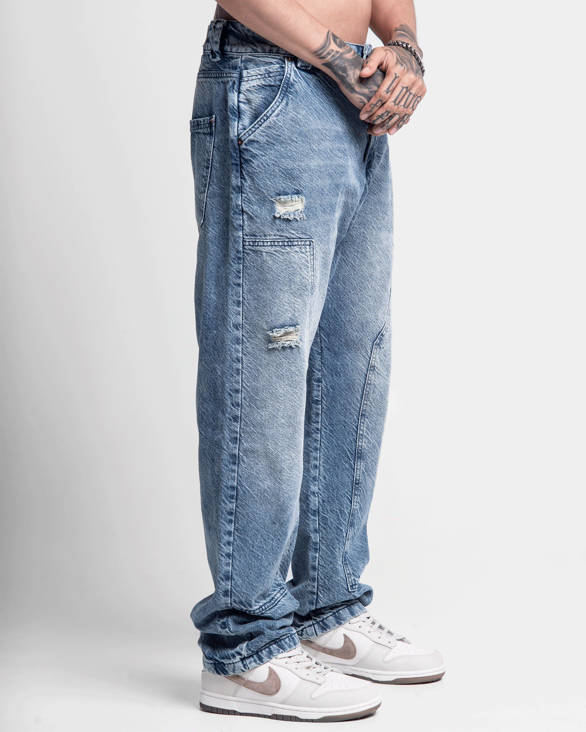 Denim Pant Carpintero Azul Destroyed