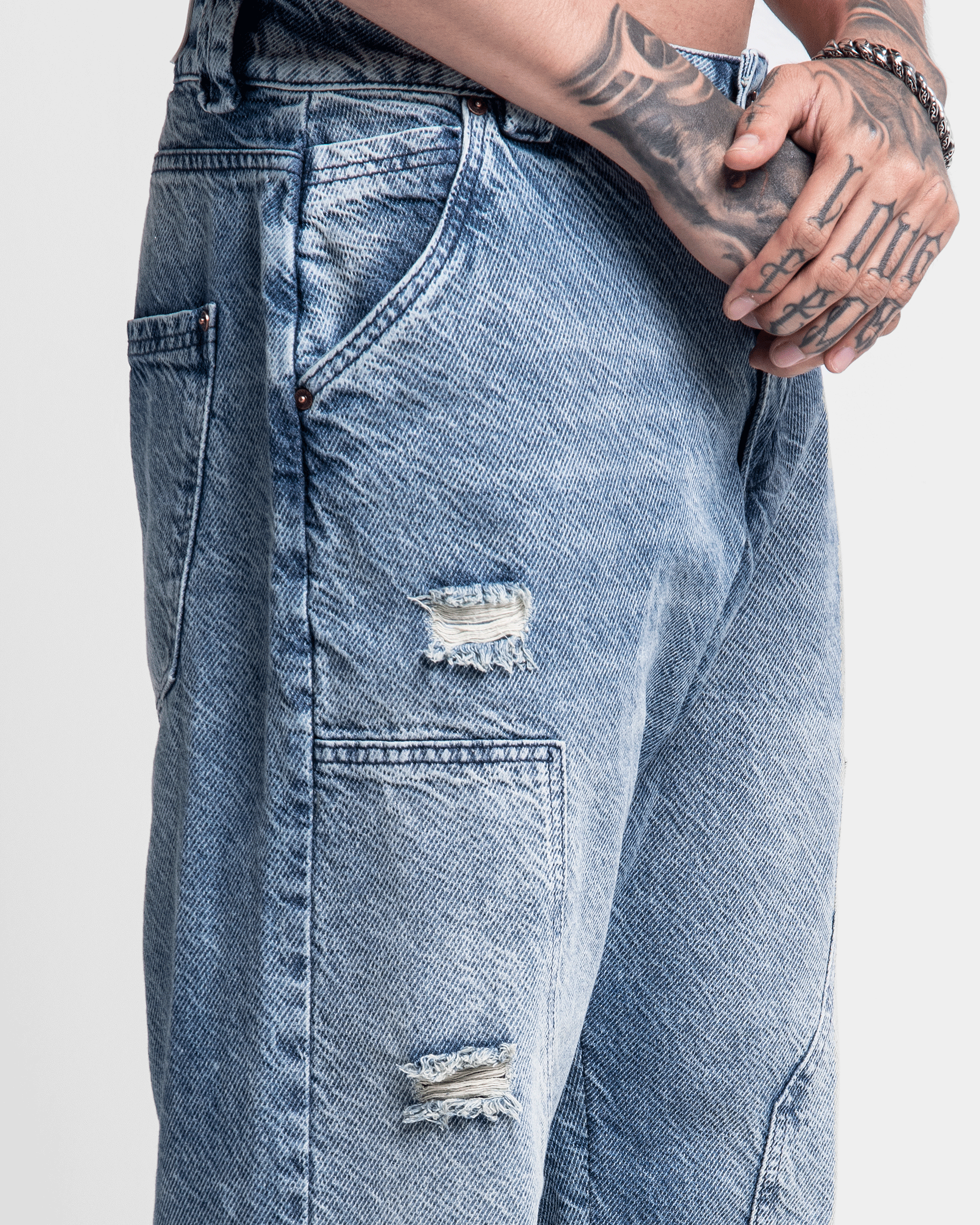 Denim Pant Carpintero Azul Destroyed