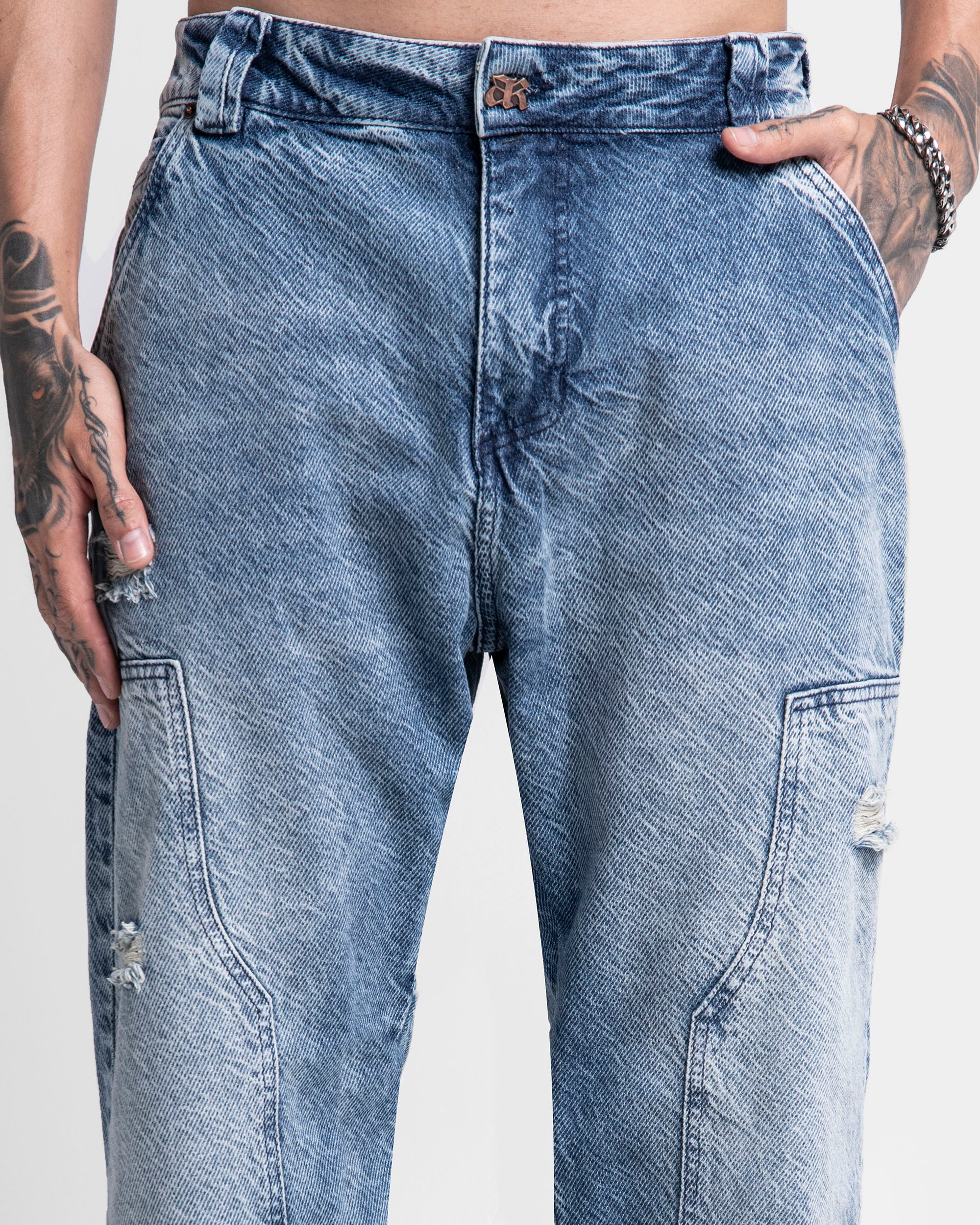 Denim Pant Carpintero Azul Destroyed