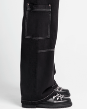 Pantalón Hilos En Contraste Negro