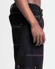 Pantalón Hilos En Contraste Negro