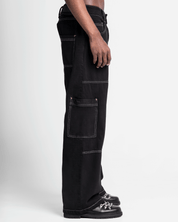 Pantalón Hilos En Contraste Negro