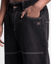 Pantalón Hilos En Contraste Negro