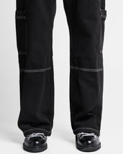 Pantalón Hilos En Contraste Negro