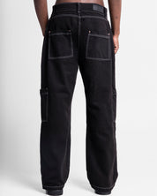 Pantalón Hilos En Contraste Negro