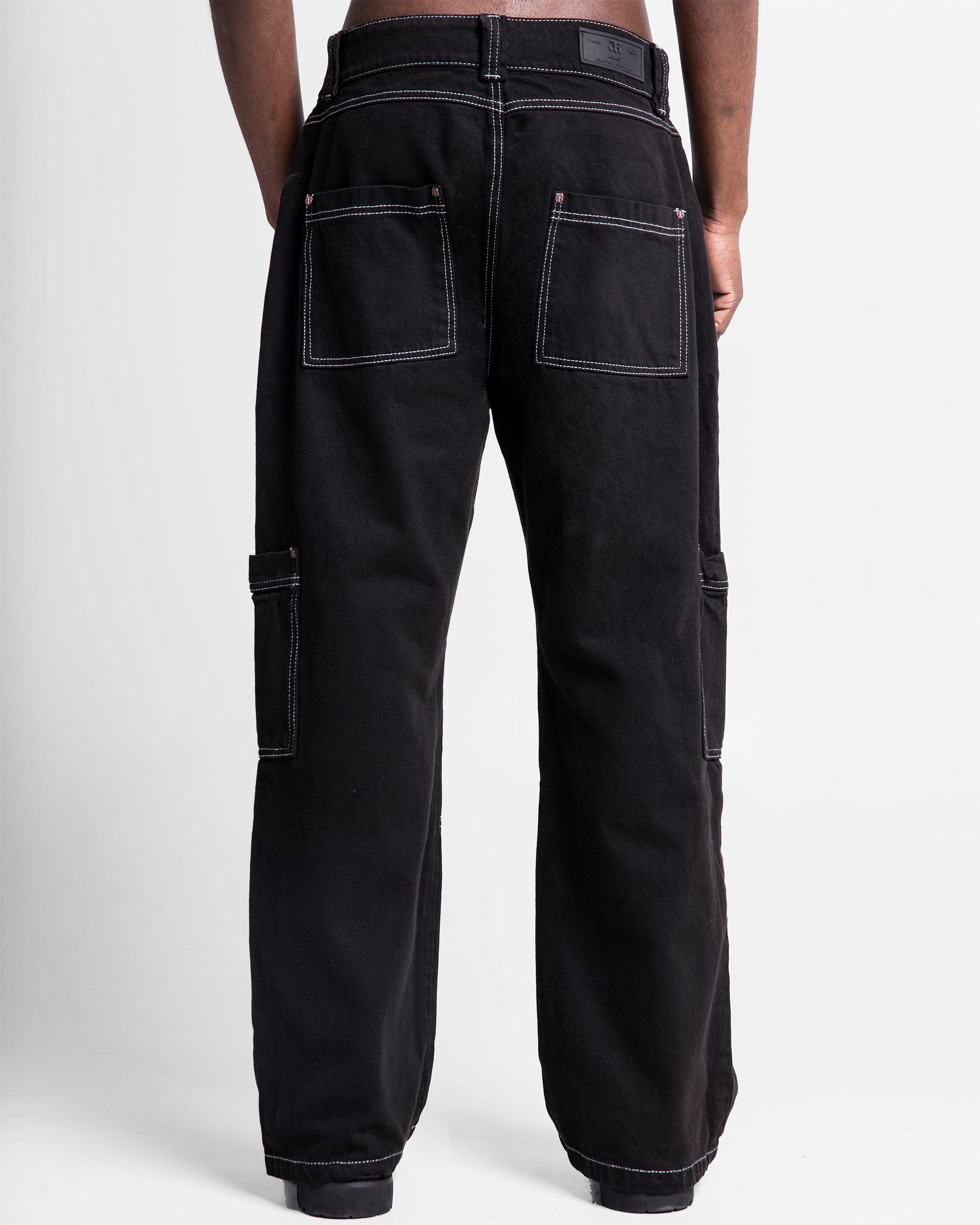 Pantalón Hilos En Contraste Negro