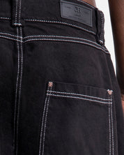 Pantalón Hilos En Contraste Negro