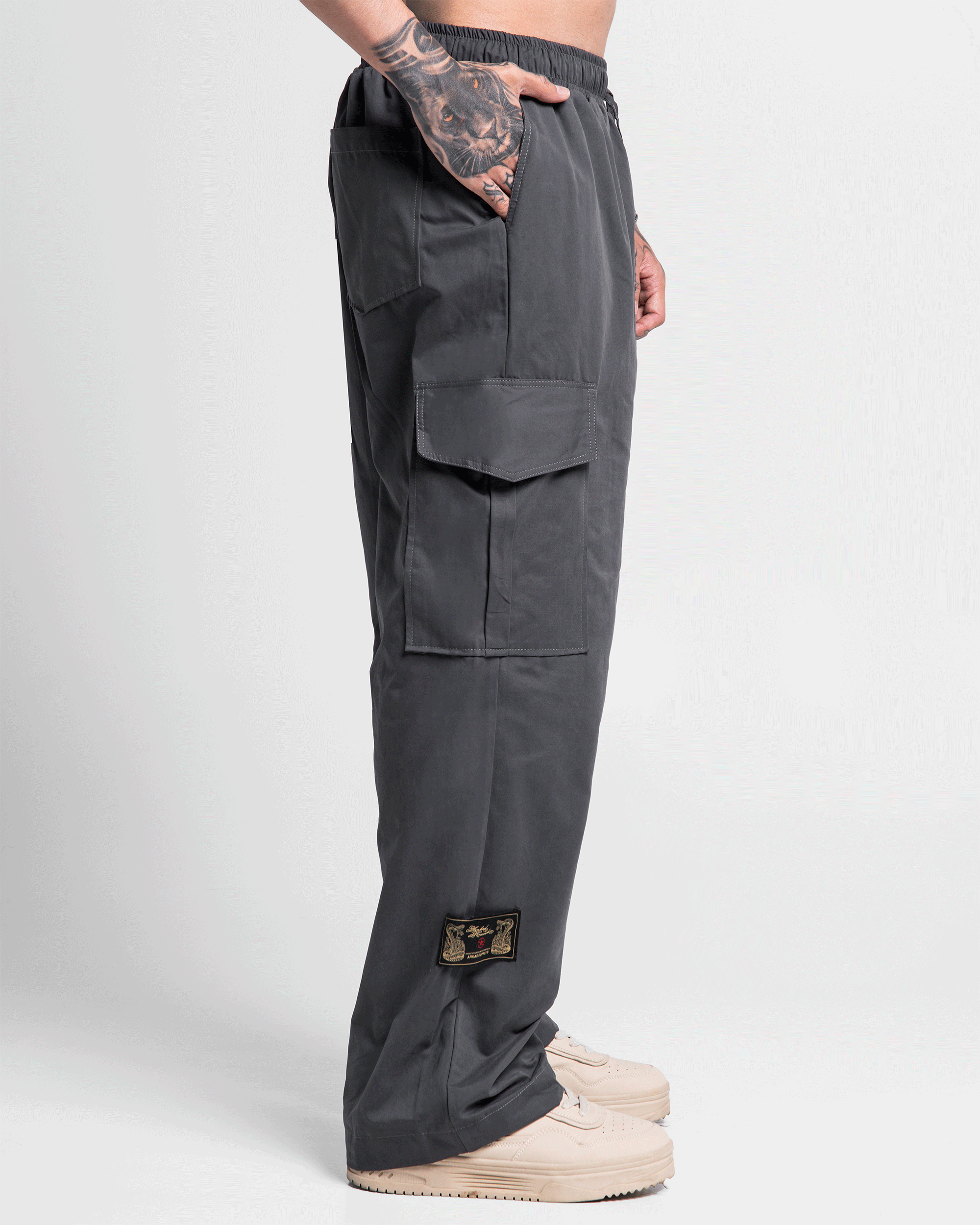 Pantalon Cargo Drill Liviano Gris