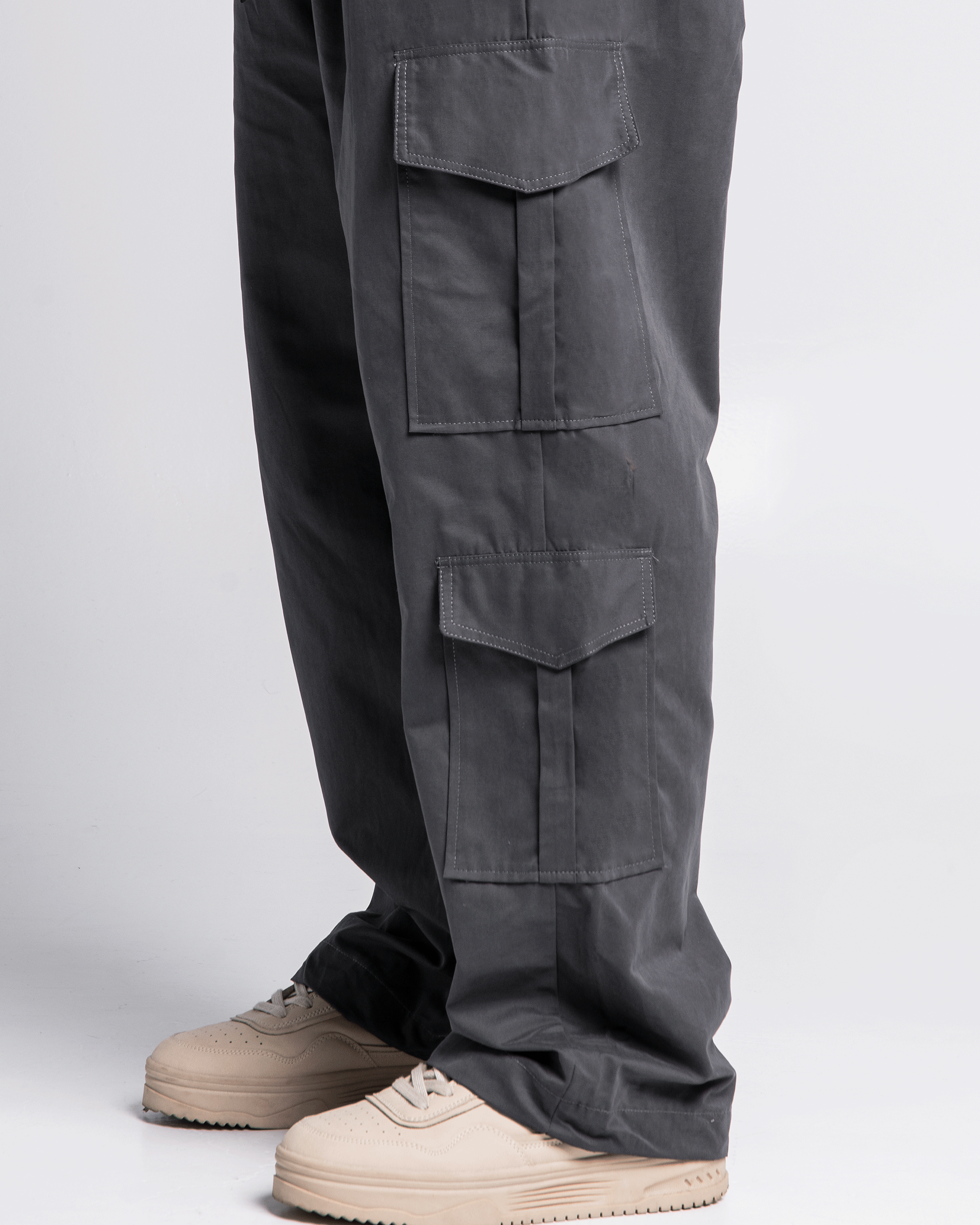Pantalon Cargo Drill Liviano Gris