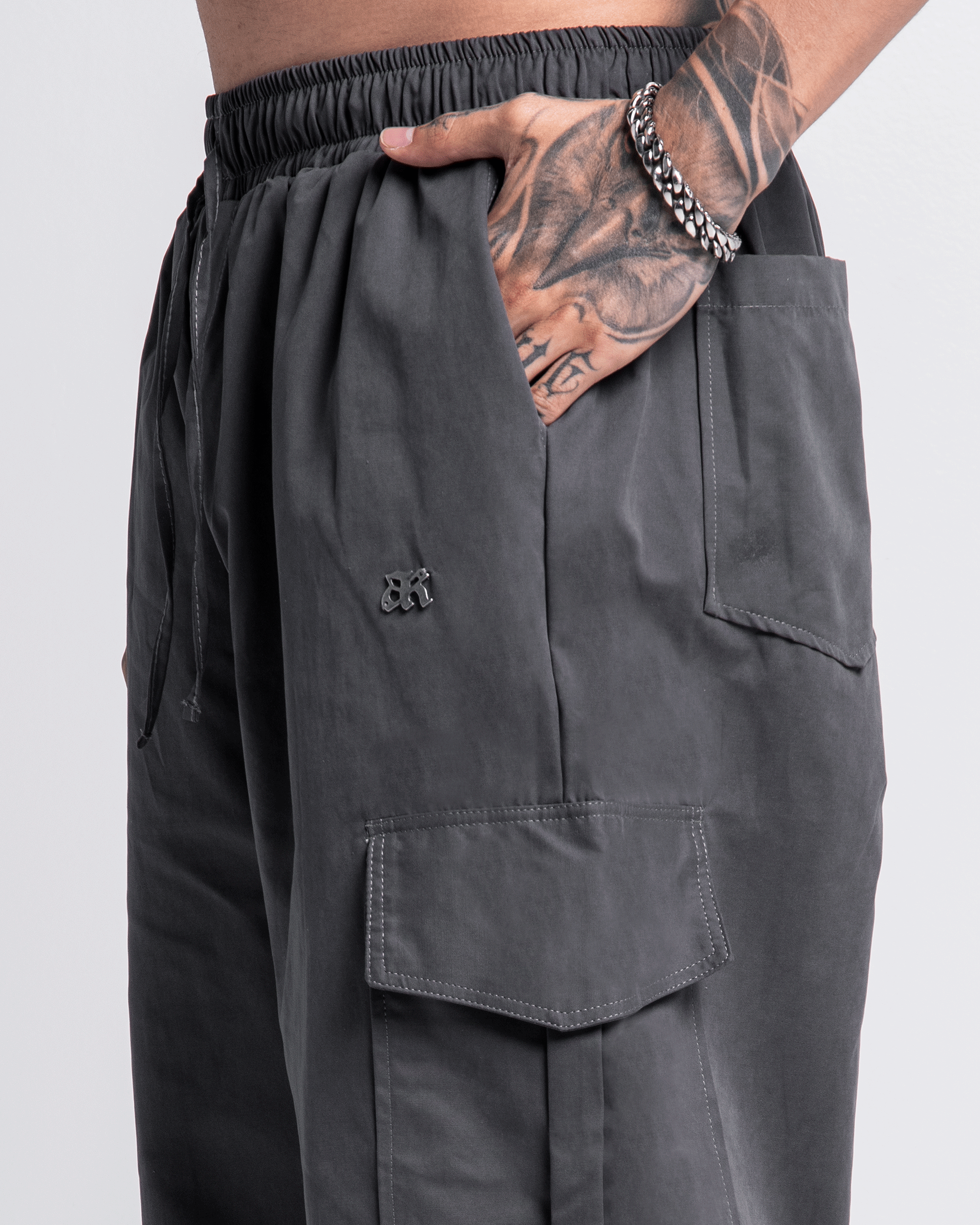 Pantalon Cargo Drill Liviano Gris