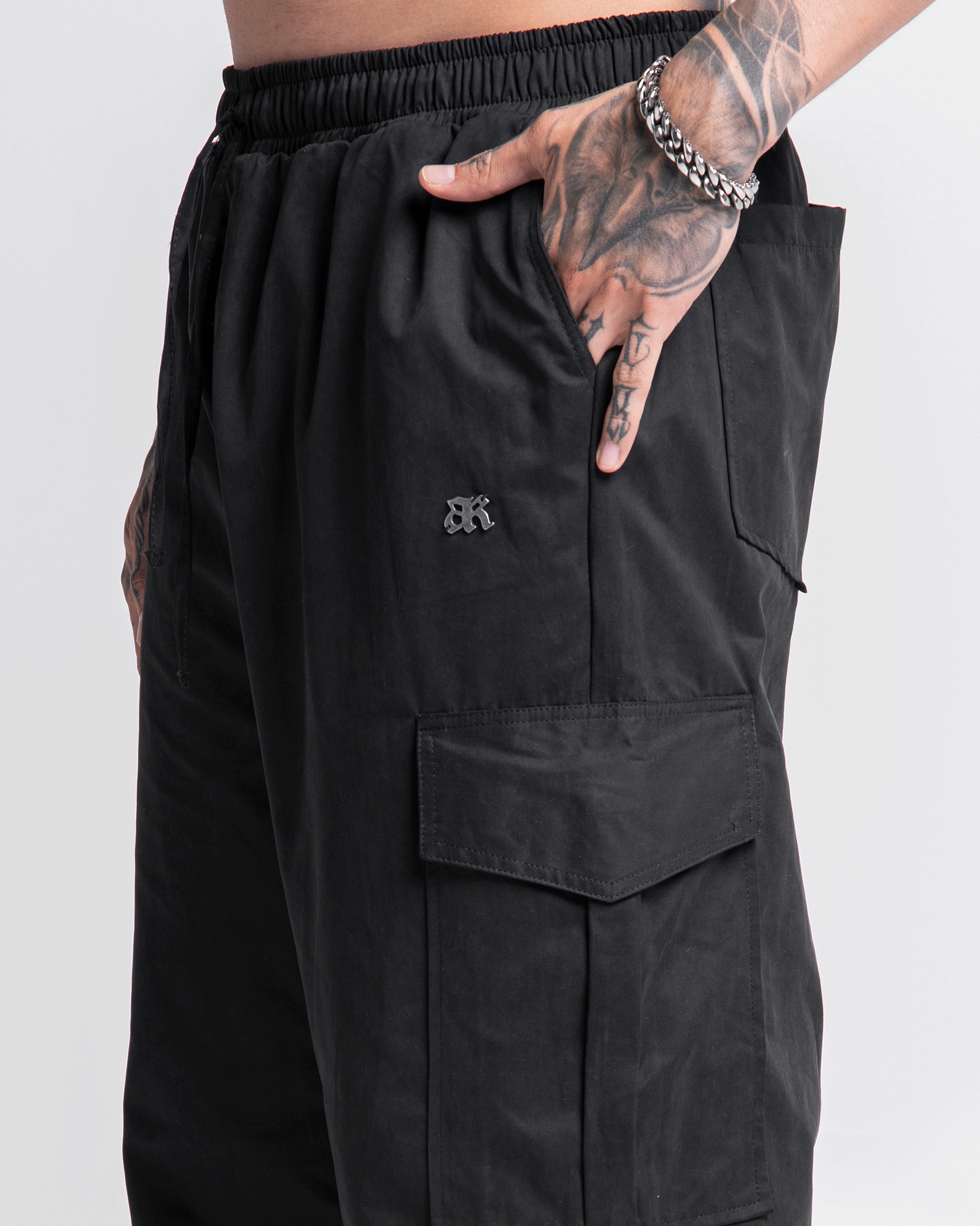 Pantalon Cargo Drill Liviano Negro