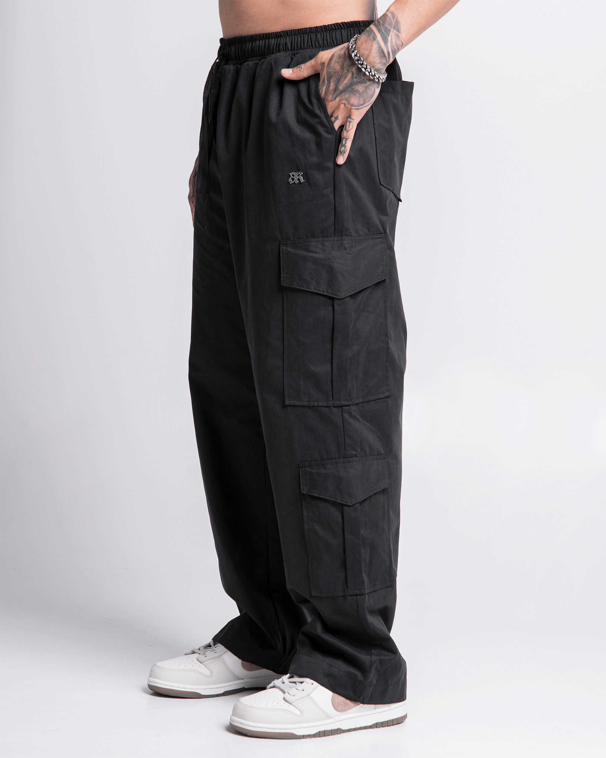 Pantalon Cargo Drill Liviano Negro