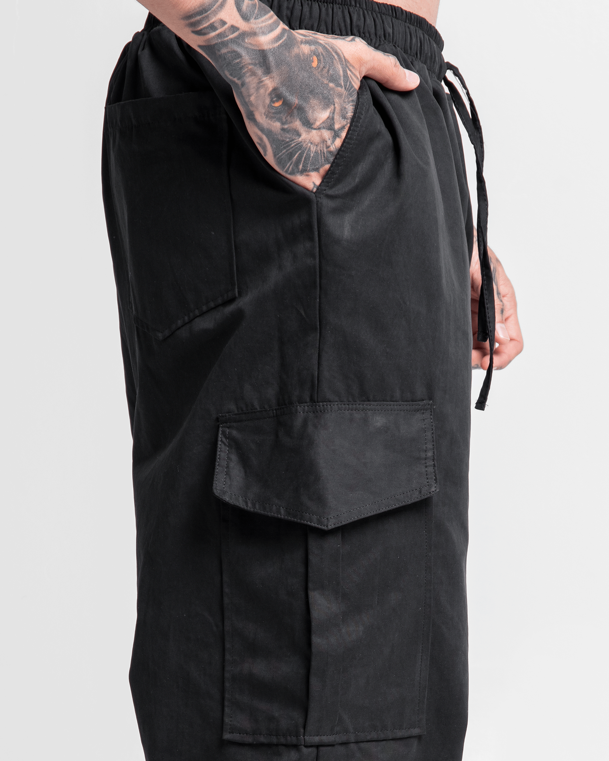 Pantalon Cargo Drill Liviano Negro