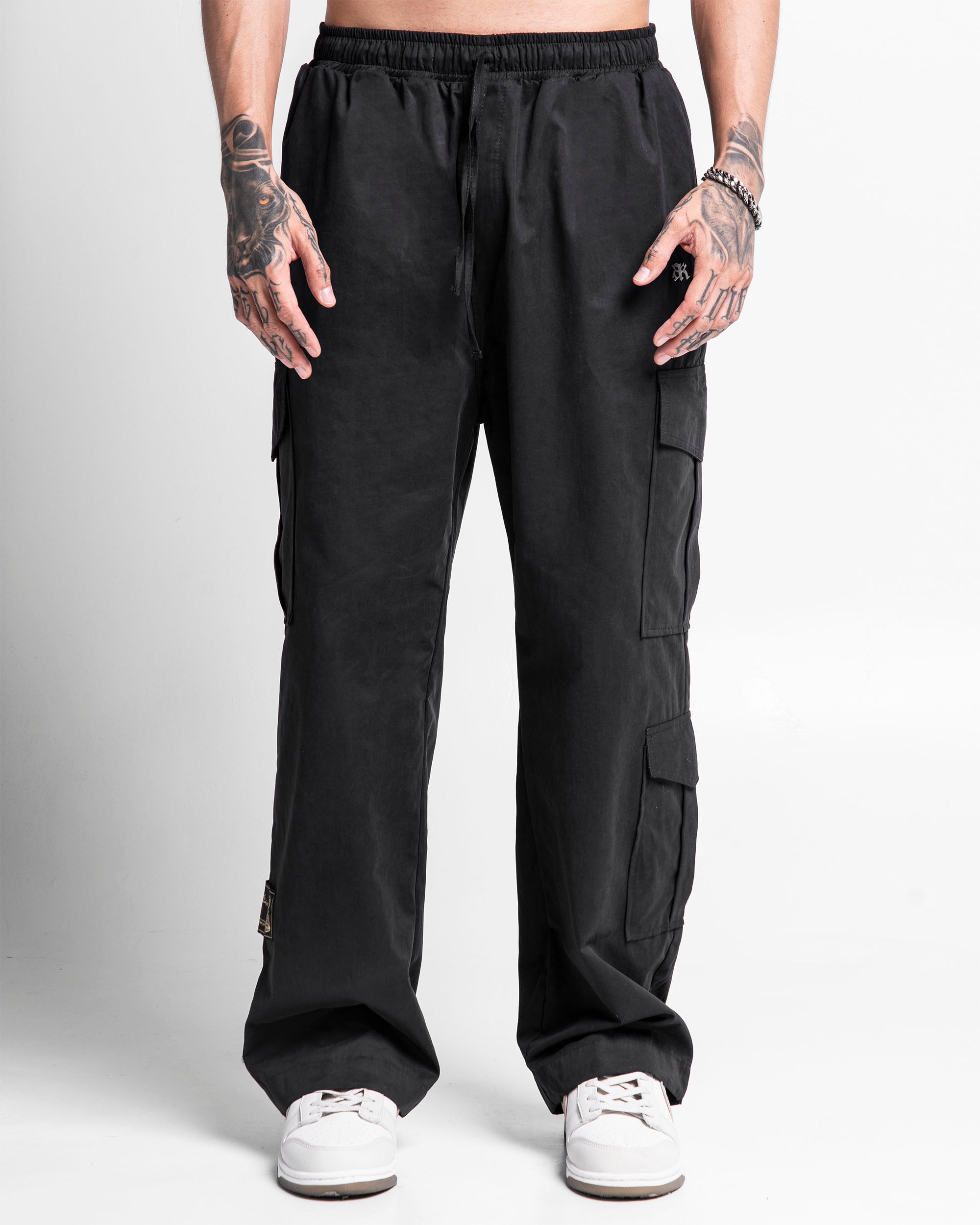 Pantalon Cargo Drill Liviano Negro