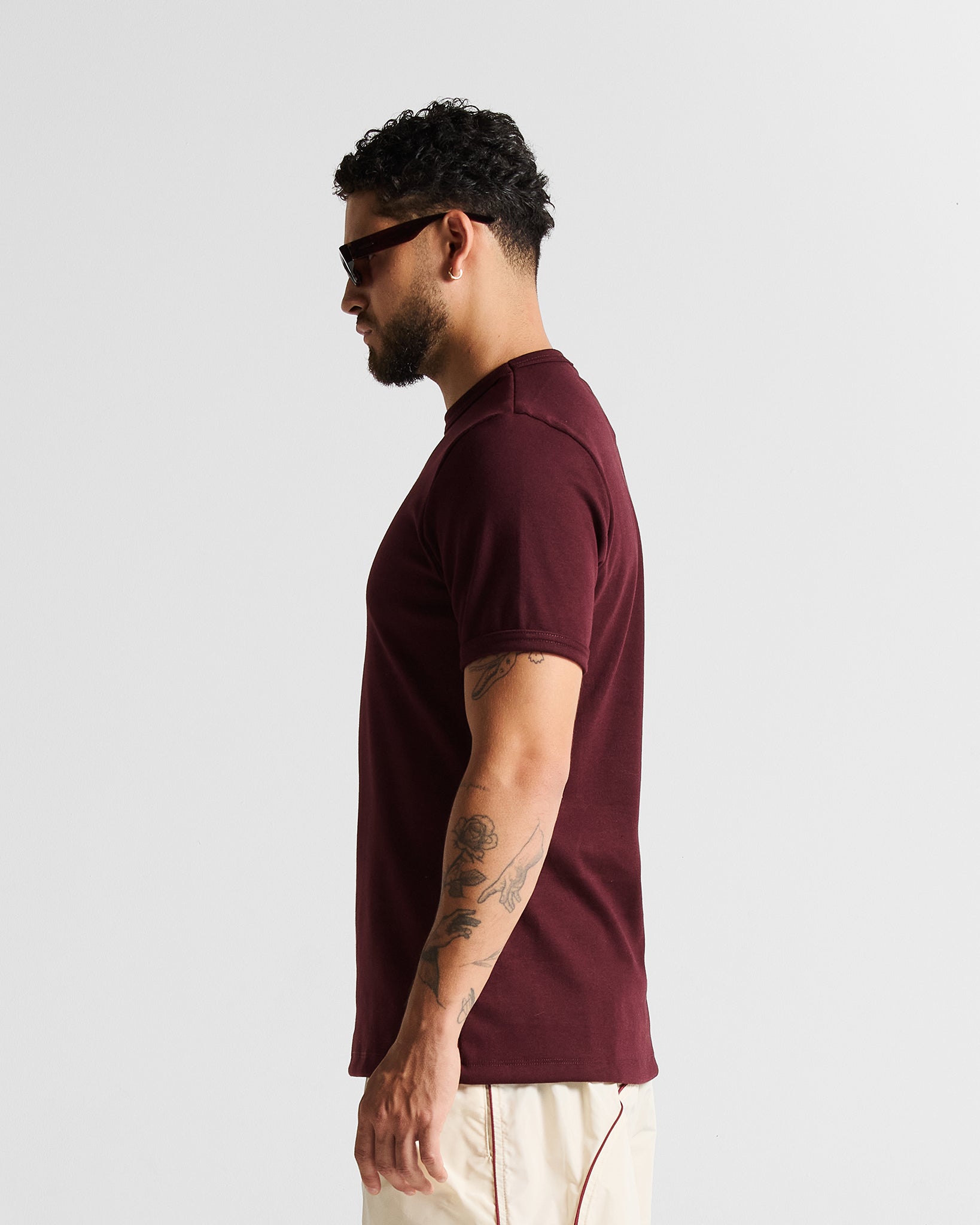 Slim Rib Tee - Vinotinto