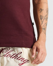 Slim Rib Tee - Vinotinto