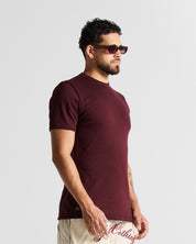 Slim Rib Tee - Vinotinto