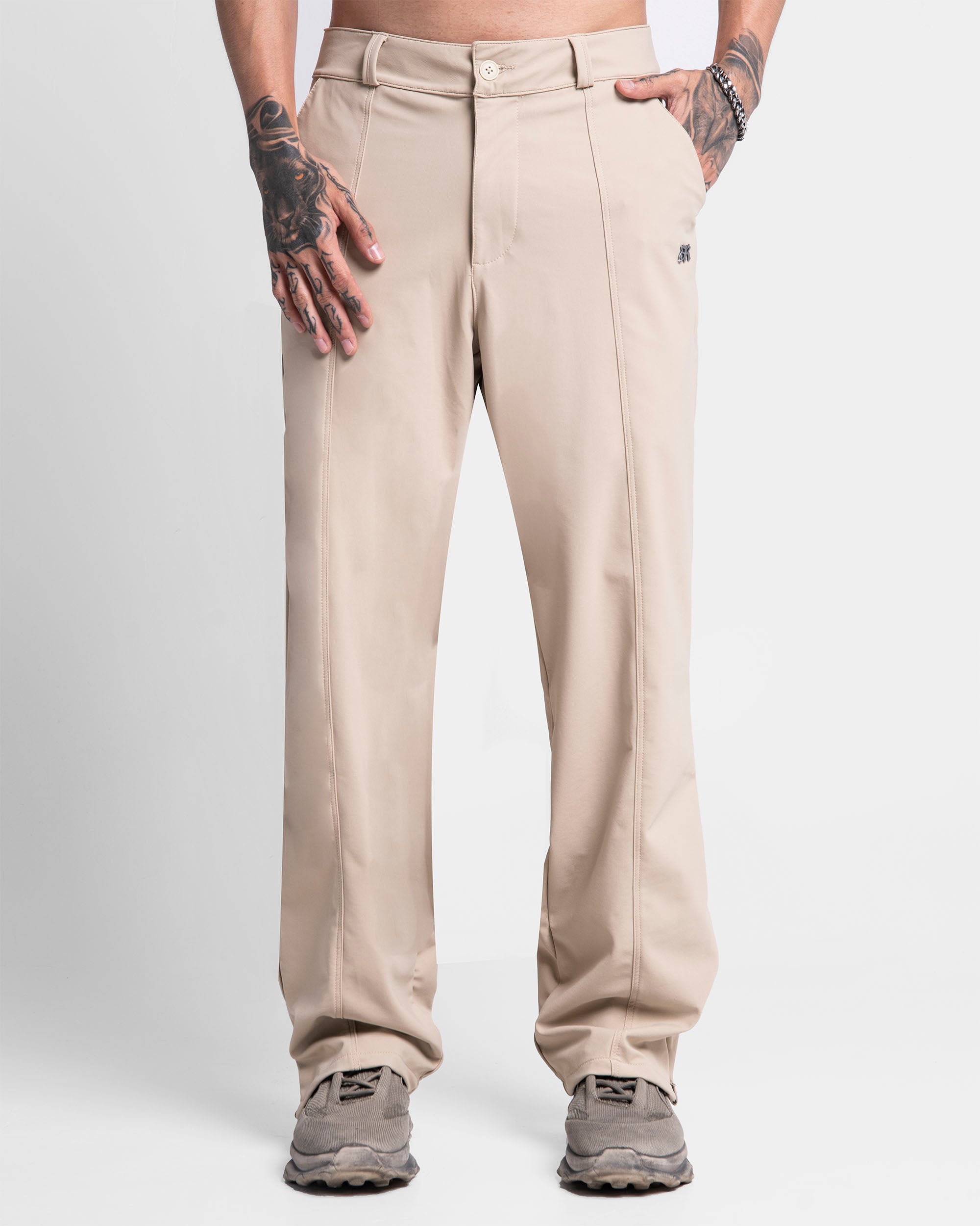 Tailored Pant Cremallera Caqui