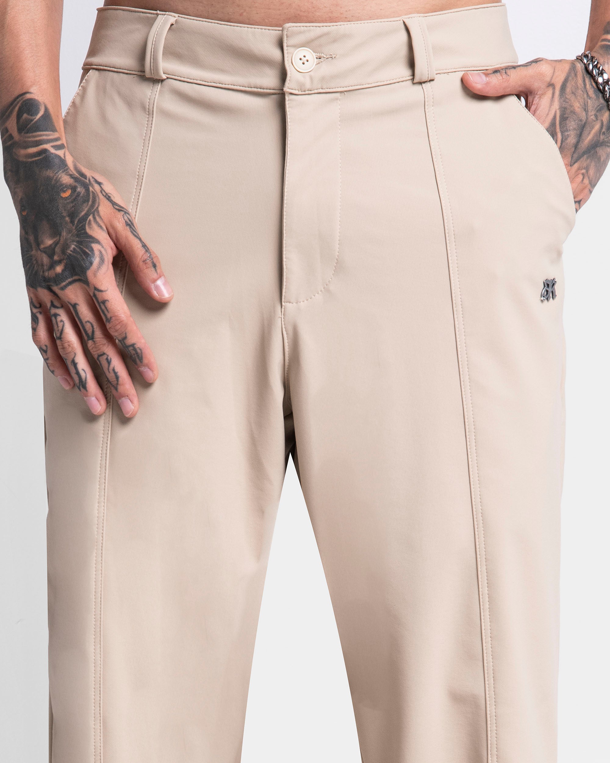 Tailored Pant Cremallera Caqui