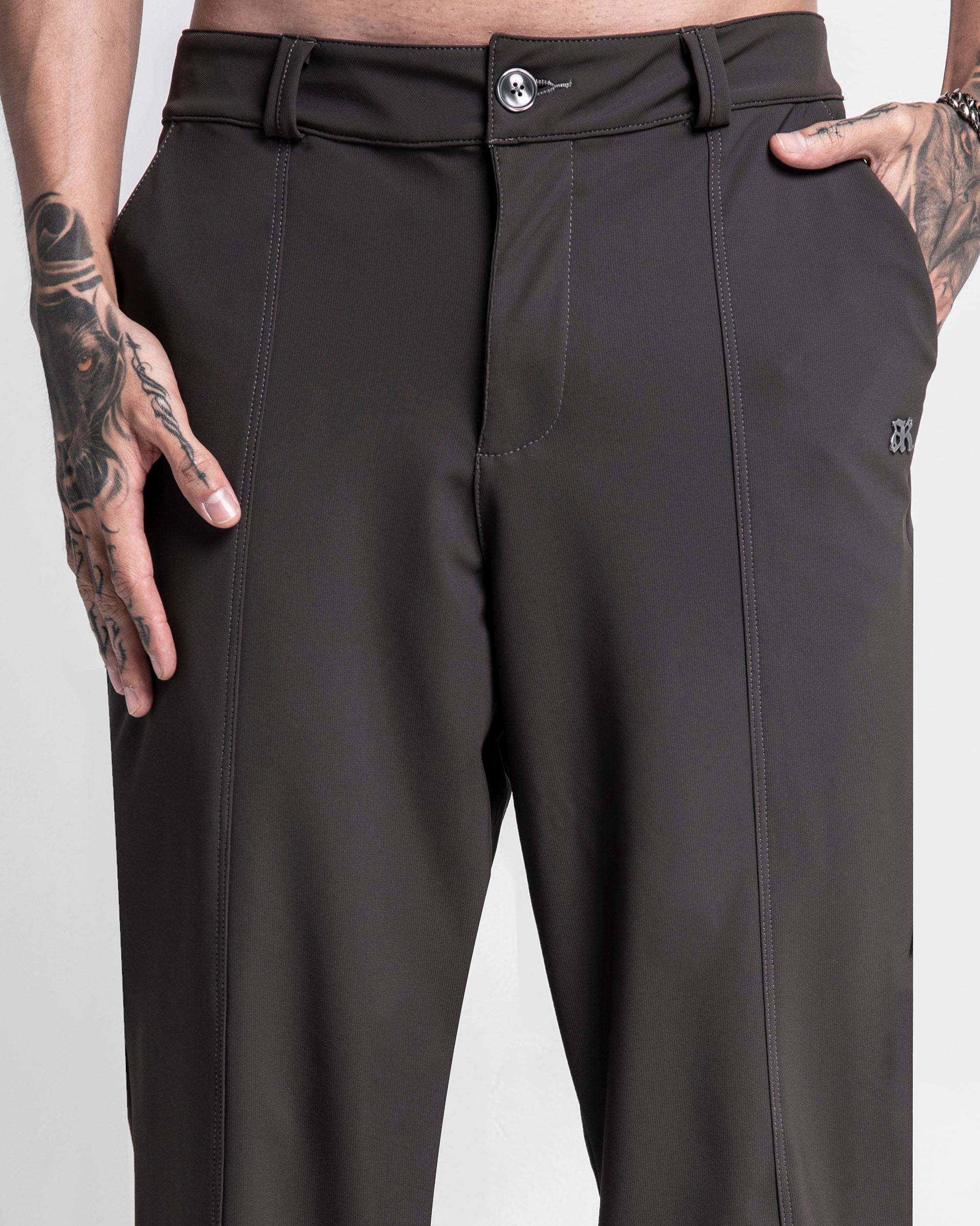 Tailored Pant Cremallera Gris