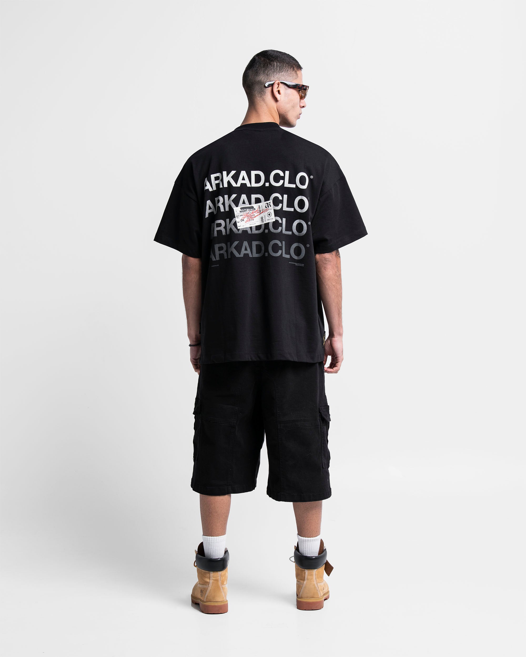 Tshirt Oversize Negra Ticket Arkadclo