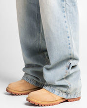 Jean Dirty Claro Estampado Azul