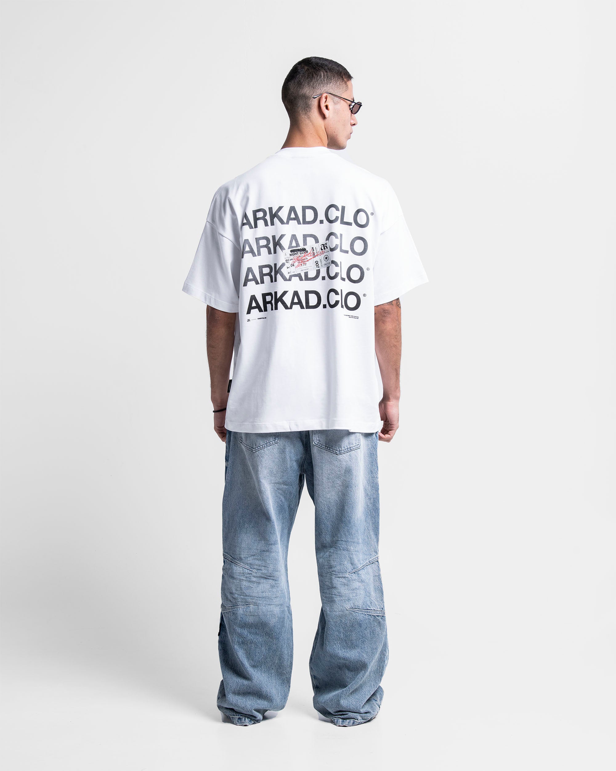 Tshirt Oversize Blanca Ticket Arkadclo