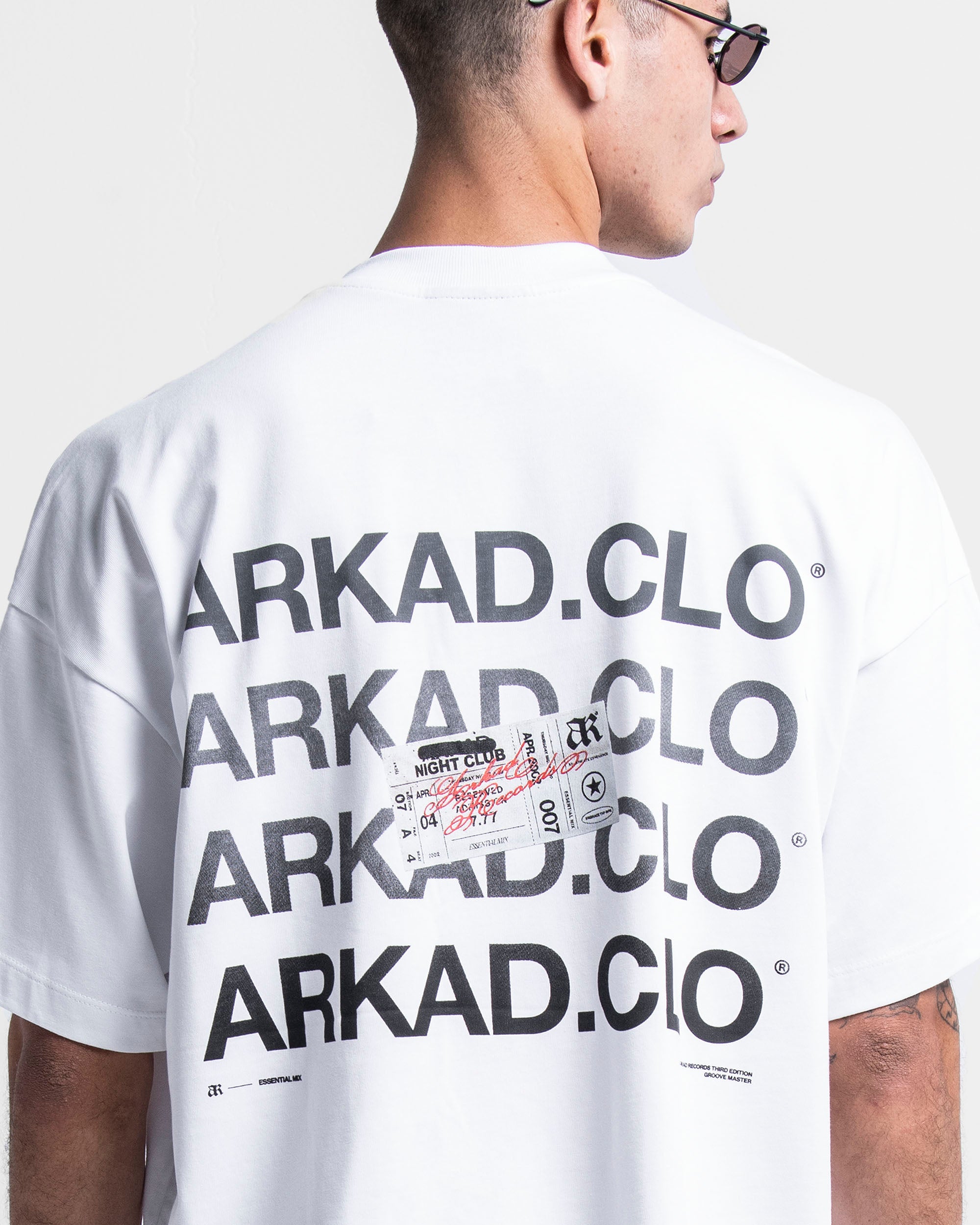 Tshirt Oversize Blanca Ticket Arkadclo