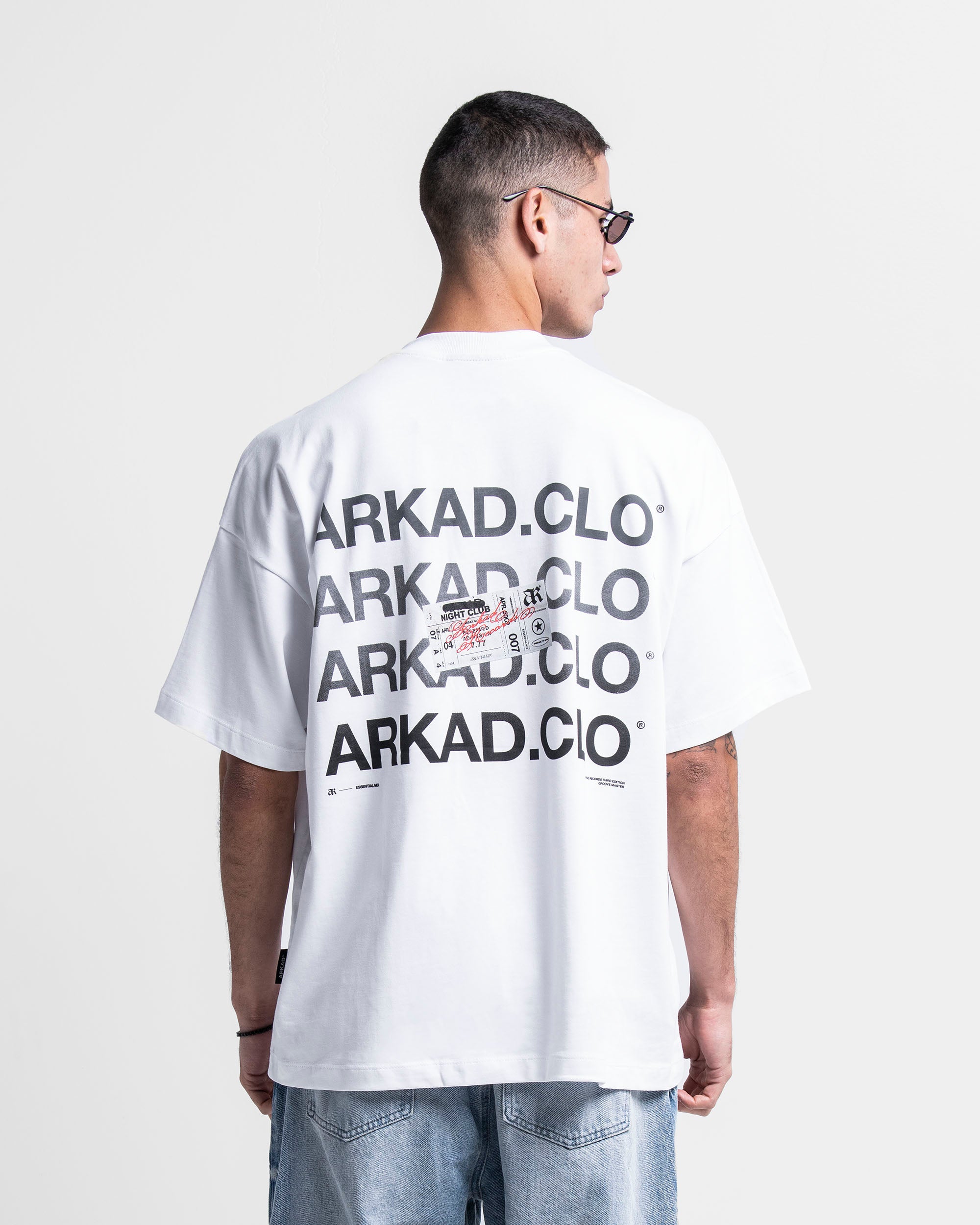 Tshirt Oversize Blanca Ticket Arkadclo