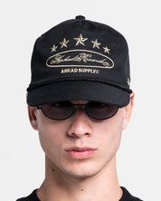 Gorra Cordón Negra Con Dorado Arkad Records