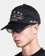 Gorra Cordón Negra Con Dorado Arkad Records