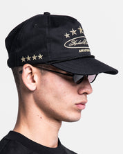 Gorra Cordón Negra Con Dorado Arkad Records
