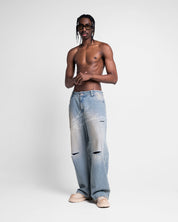 Denim Pant Laser Dirty Destroyed
