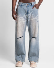 Denim Pant Laser Dirty Destroyed