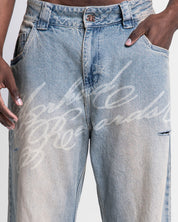 Denim Pant Laser Dirty Destroyed