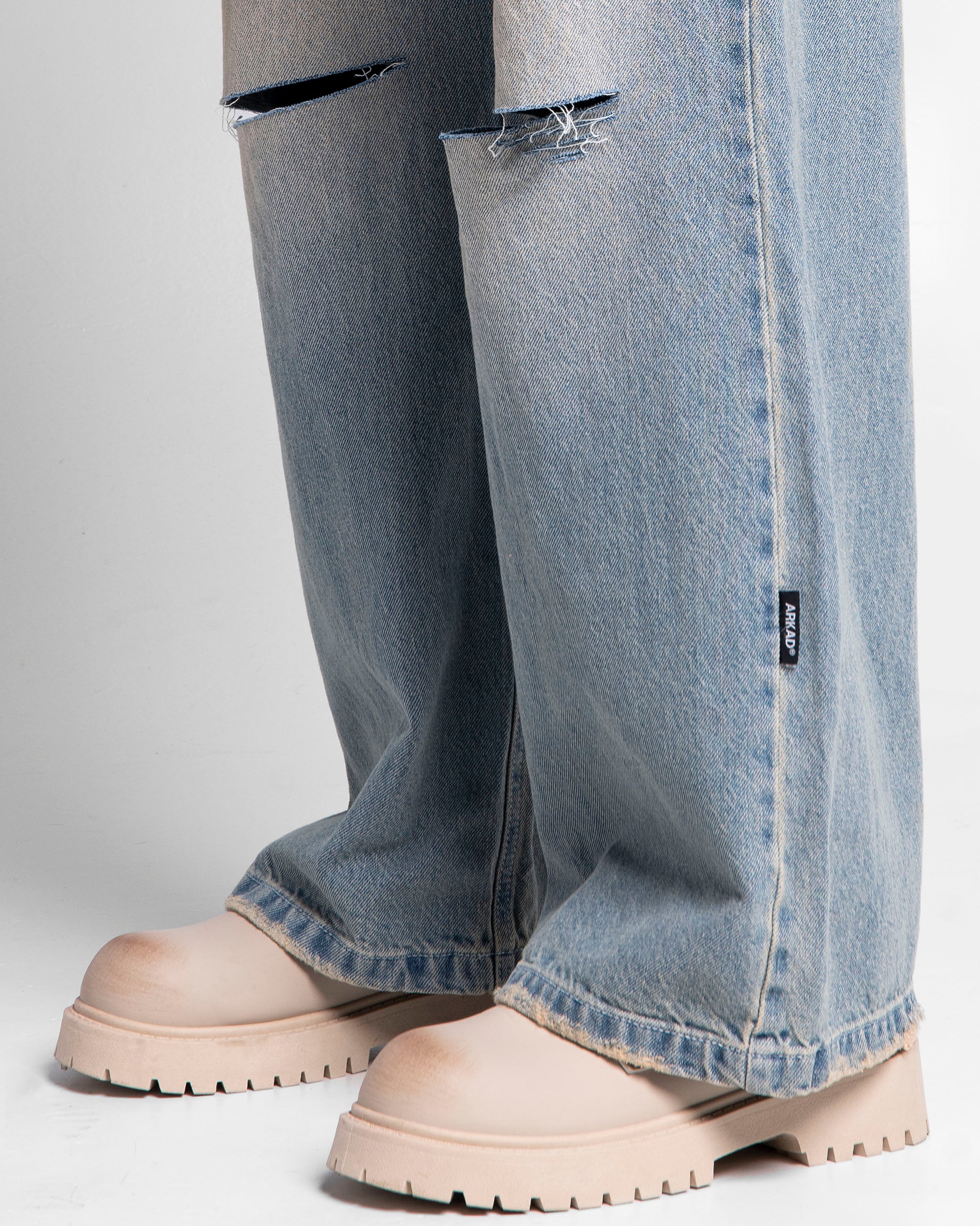 Denim Pant Laser Dirty Destroyed