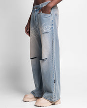 Denim Pant Laser Dirty Destroyed